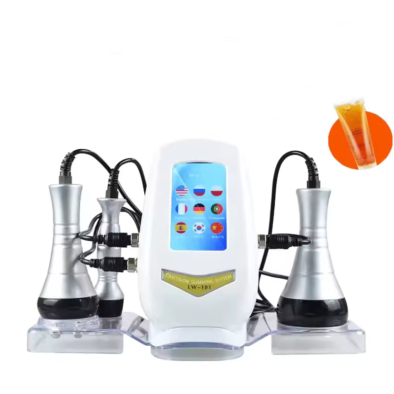 3 In 1 40K Cavitation Body Slimming Machine Facial Massager Skin Tighten Face Lifting Vacuum Suction wrinkle removal